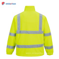 Hi Vis Fleece Jacke Sicherheit gefüttert ANSI Klasse 3 reflektierende Arbeitsmantel mit Taschen und Frontreißverschluss